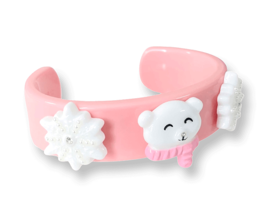 Polar Bear Snowflake Wide Cuff