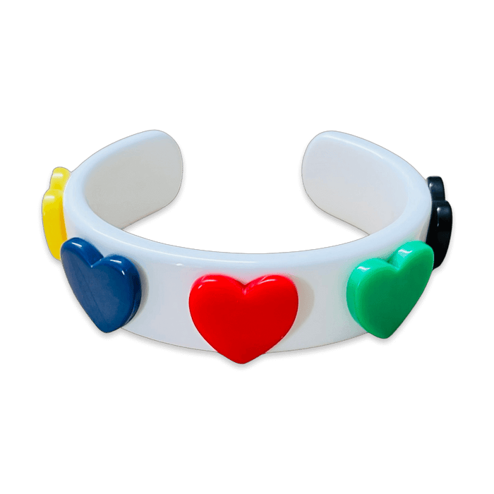 Wide Heart Cuff Bracelet