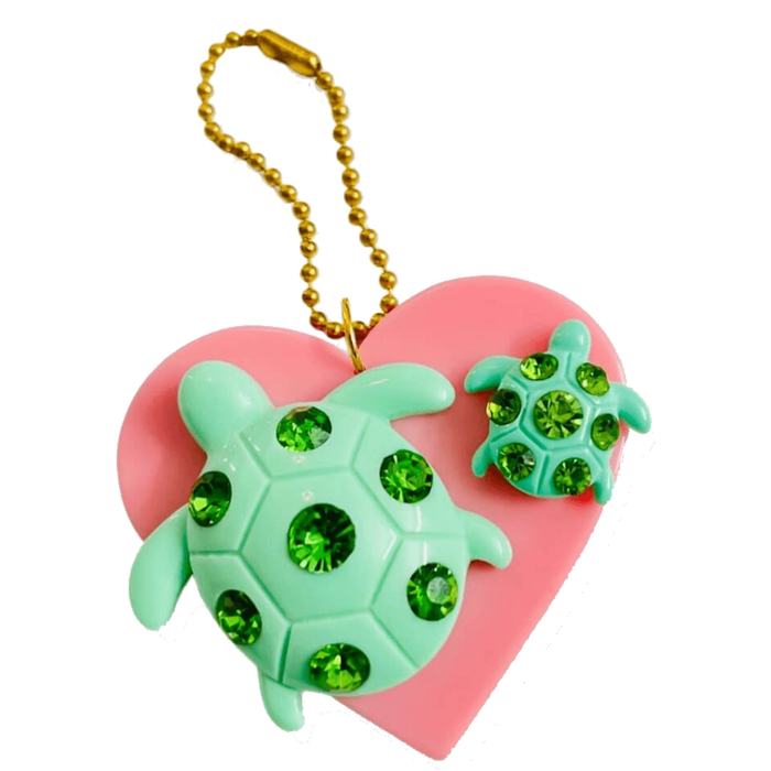 Crystal Turtle Bag Charm