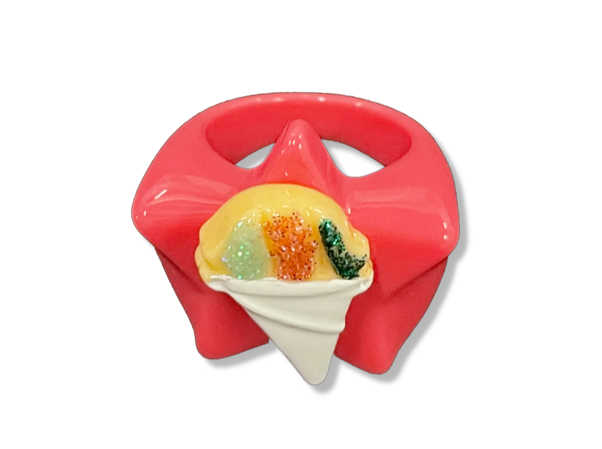 Rainbow Snow Cone Star Ring