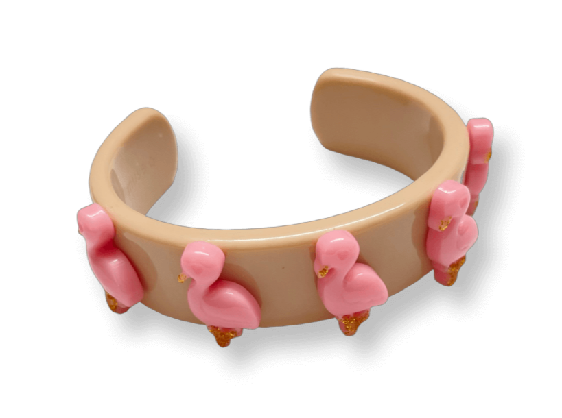 Flamingo Wide Cuff Bracelet