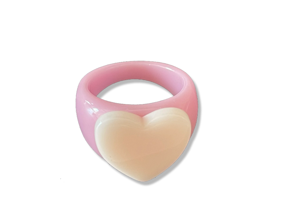 Lavender Ivory Cream Classic Ring