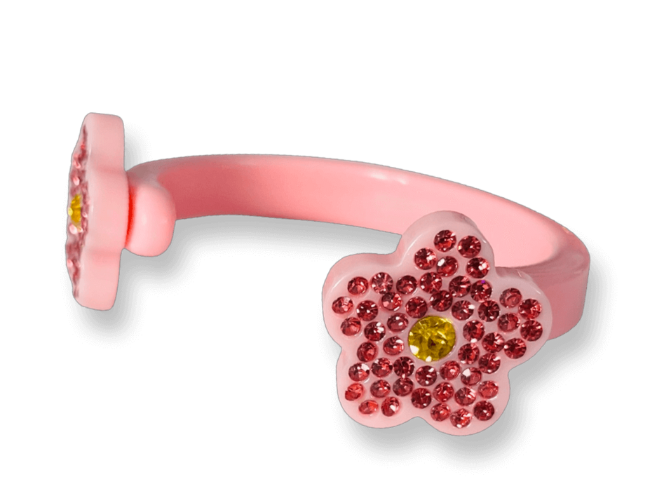 Sparkle Bloom Daisy Floating Cuff Bracelet