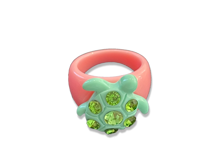 Crystal Turtle Ring