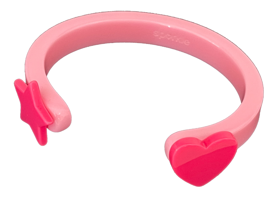 Heart & Star Floating Cuff Bracelet