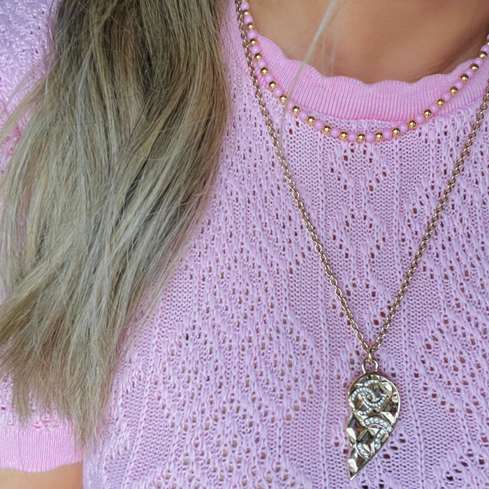 Beaded Gold and Color Necklace