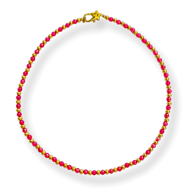 Beaded Gold and Color Necklace