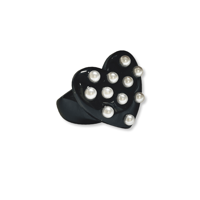 Pearl Polka Dot Heart Classic Ring