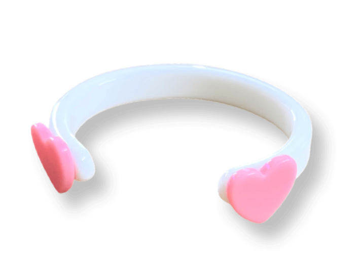 Thin Heart Floating Cuff Bracelet