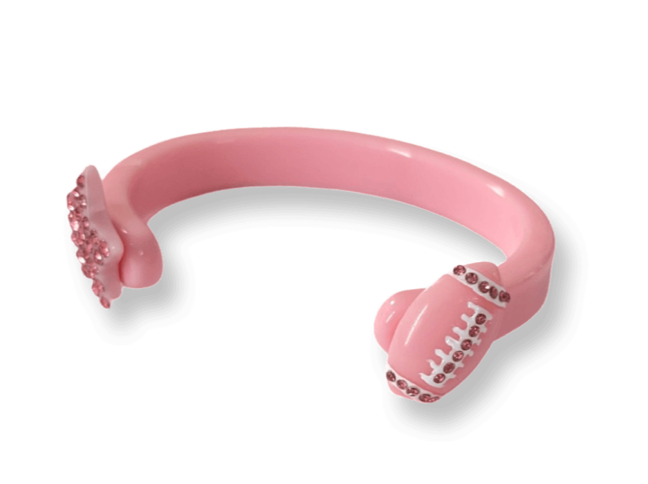 Crystal Football Floating Cuff Bracelet