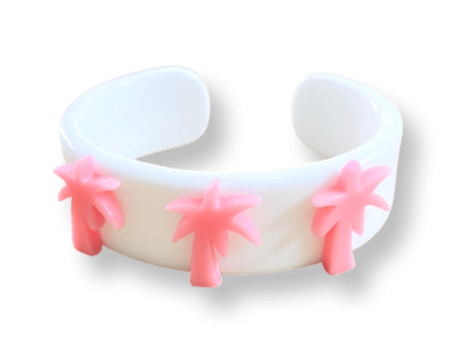Palm Tree Wide Cuff Bracelet