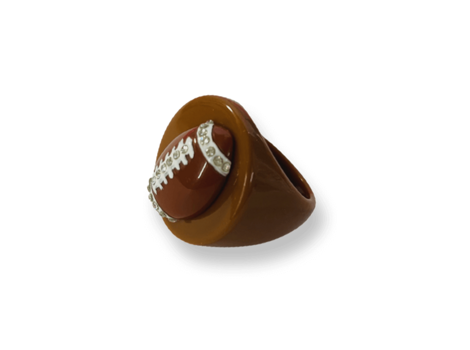 Crystal Football Ring