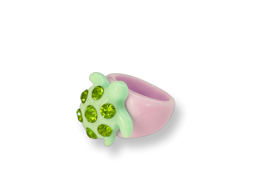 Crystal Turtle Ring