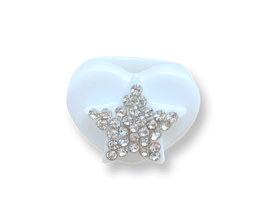Crystal Star Heart Ring