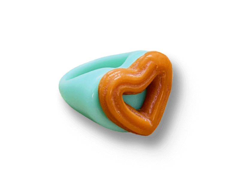 Plain Churro Heart Ring