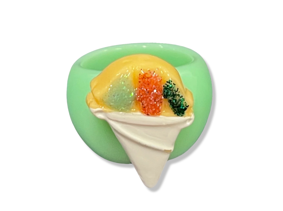 Rainbow Snow Cone Classic Ring
