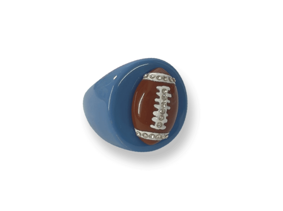 Crystal Football Ring