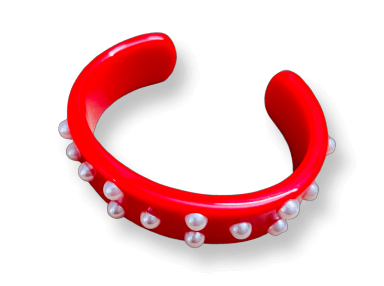 Pearl Polka Dot Wide Cuff