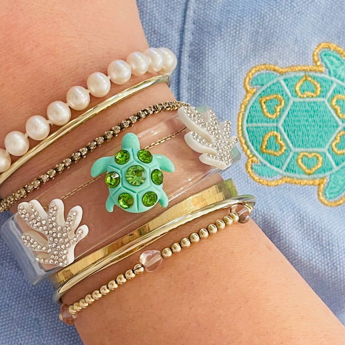 Crystal Turtle Wide Cuff