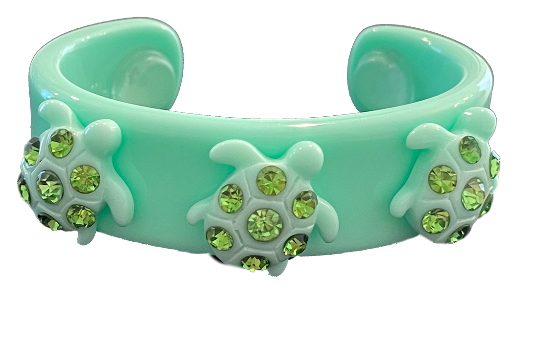 Crystal Turtle Wide Cuff