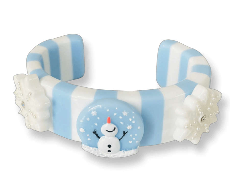 Snowman Wide Cuff Bracelet