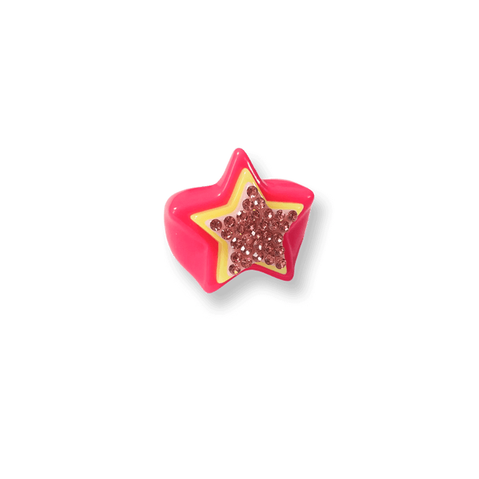 Neon Lights Pink Highlighter Star Ring