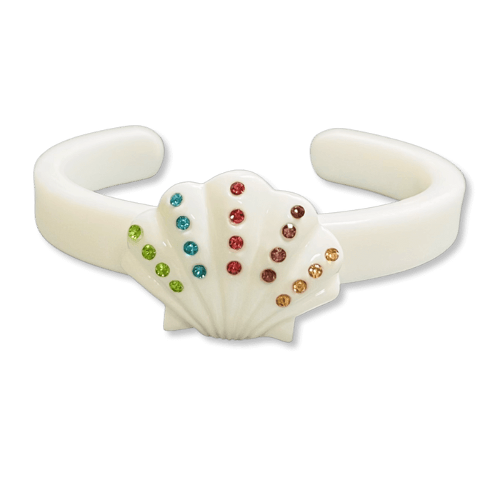 Rainbow Crystal Super Shell Thin Cuff