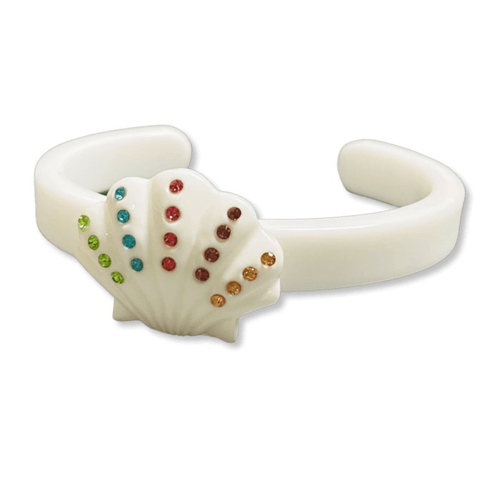 Rainbow Crystal Super Shell Thin Cuff