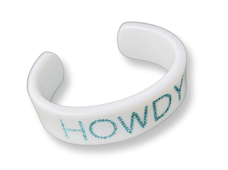 Howdy Wide Cuff Crystal Bracelet