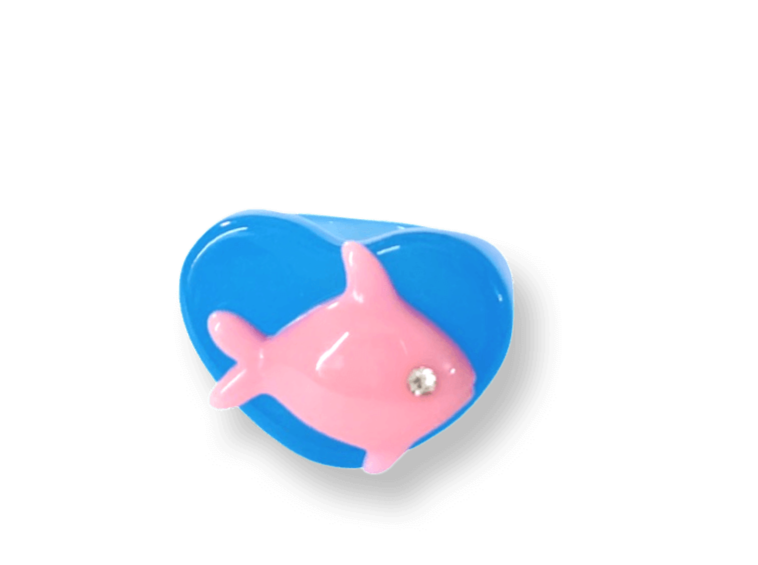 Heart Pink Fish Ring