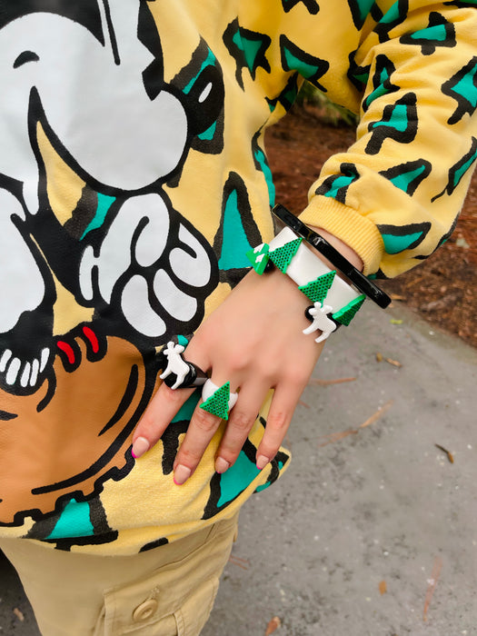 Pine Tree Wide Cuff Bracelet