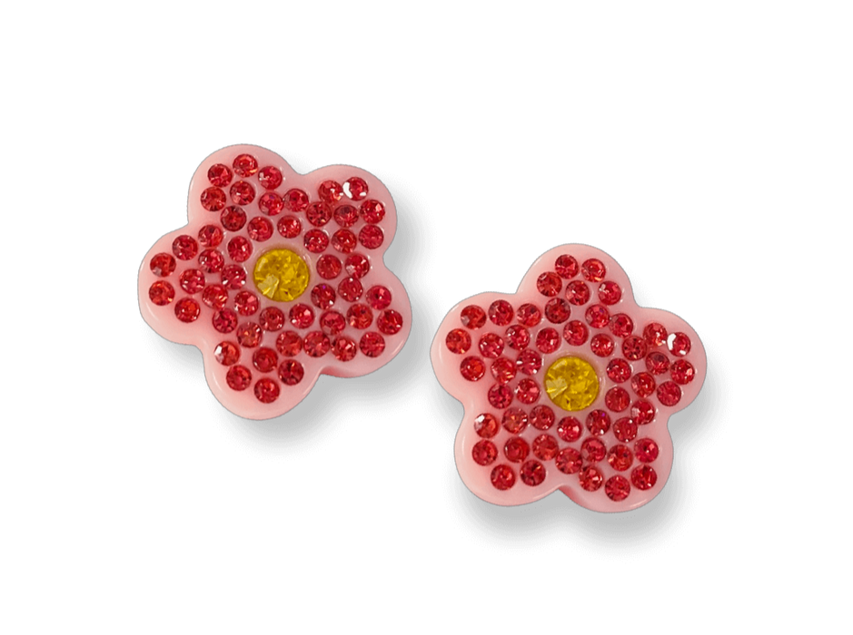 Crystal Daisy Flower Stud Earrings