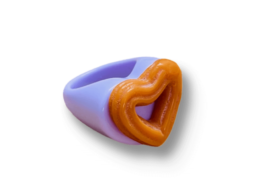 Plain Churro Heart Ring