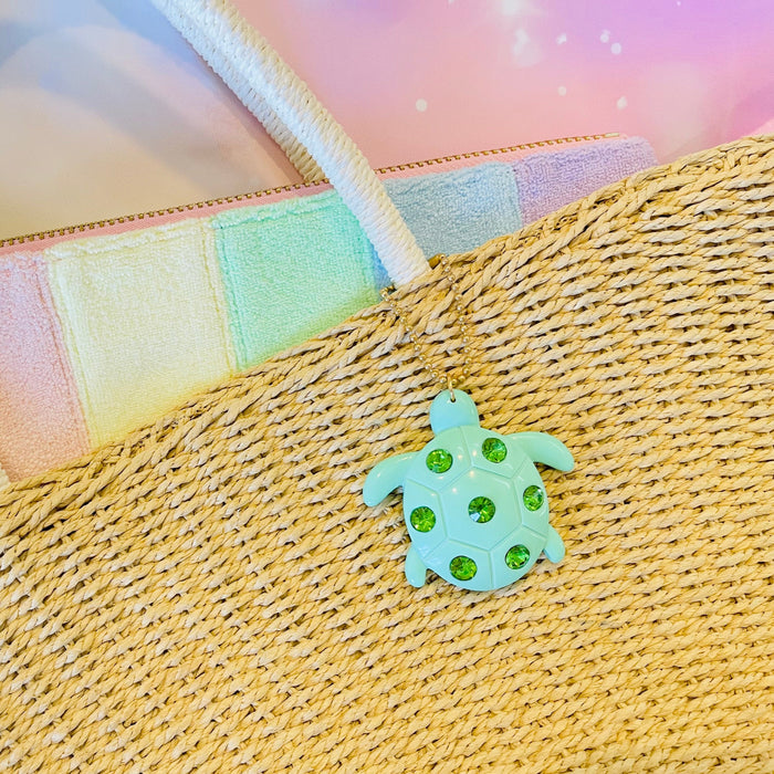 Crystal Turtle Bag Charm