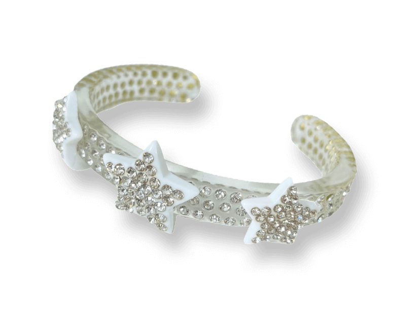 Crystal Stars Thin Cuff Bracelet