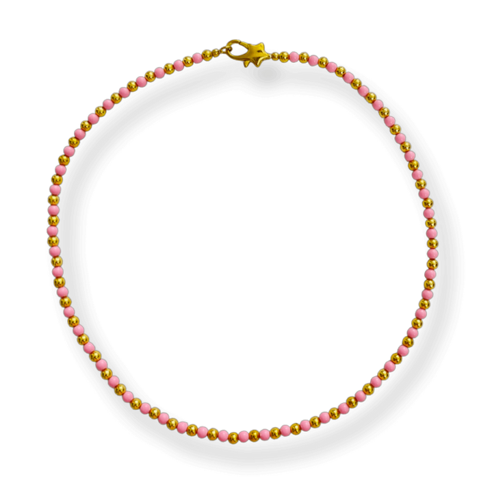 Beaded Gold and Color Necklace