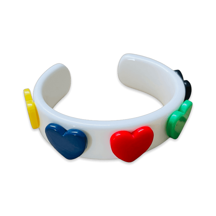 Wide Heart Cuff Bracelet