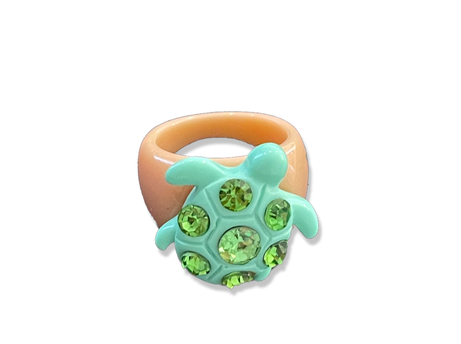Crystal Turtle Ring