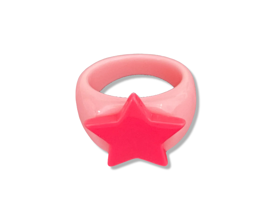 Strawberry Fun Fuchsia Star Classic Ring