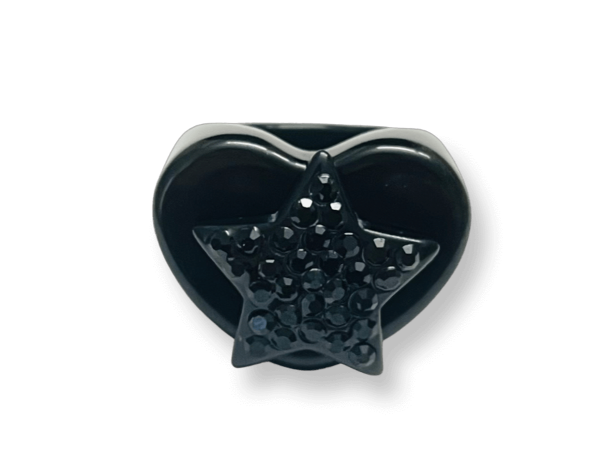 Crystal Star Heart Ring