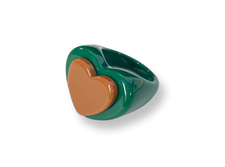 I Heart Chocolate Ice Cream Green Dream Ring