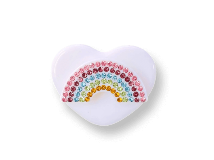 I Heart Rainbow Bright Pave Ring