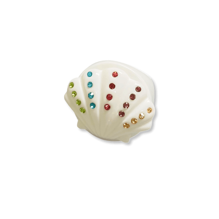 Rainbow Crystal Super Shell Circle Ring