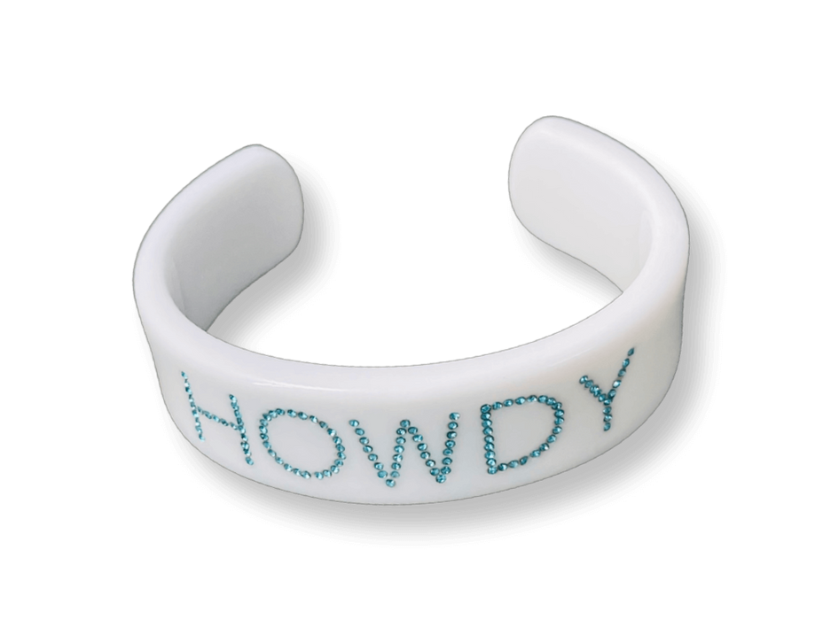 Howdy Wide Cuff Crystal Bracelet