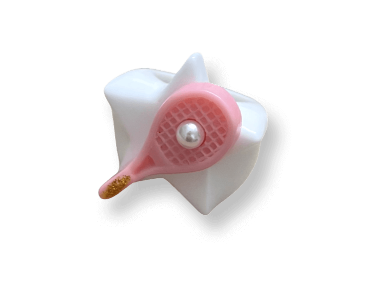 Pearl Tennis Racket Star Ring