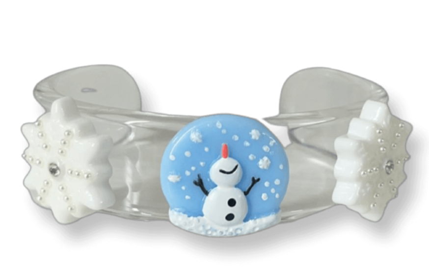 Snowman Wide Cuff Bracelet