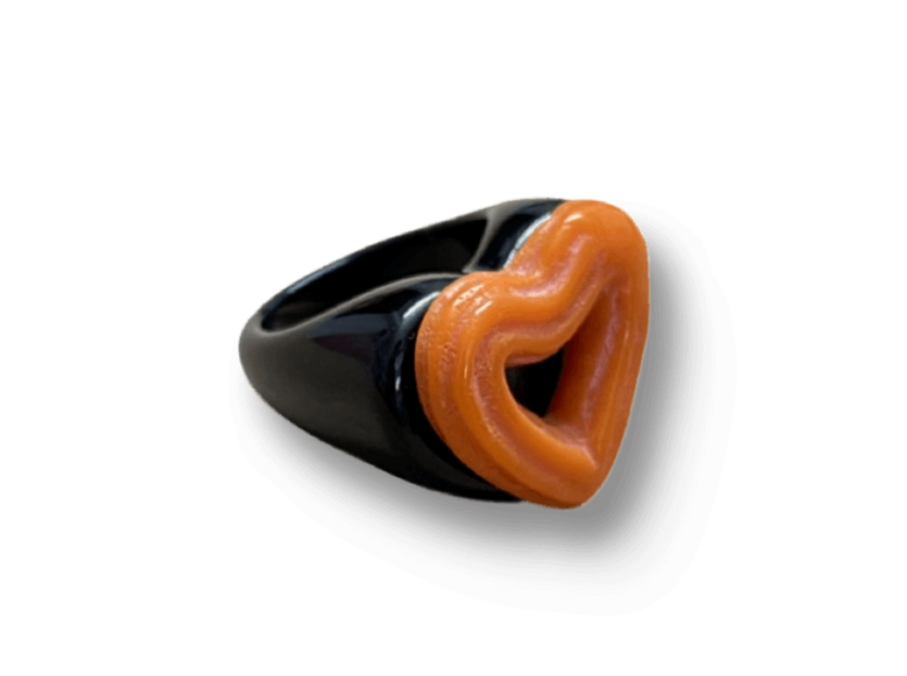 Plain Churro Heart Ring