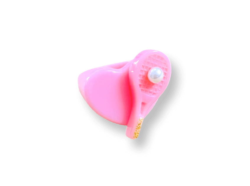 Pearl Tennis Racket Heart Ring (more colors)
