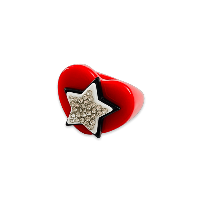 Stacked Star Heart Ring