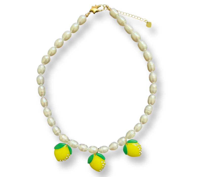 Main Squeeze Sparkling Lemonade Necklace An Audrey Limoges Collection Collab